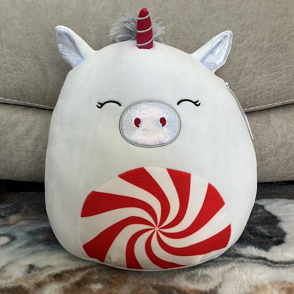 🦄 Squishmallows Panja the White Peppermint Unicorn BNWT 12” - Picture 1 of 7